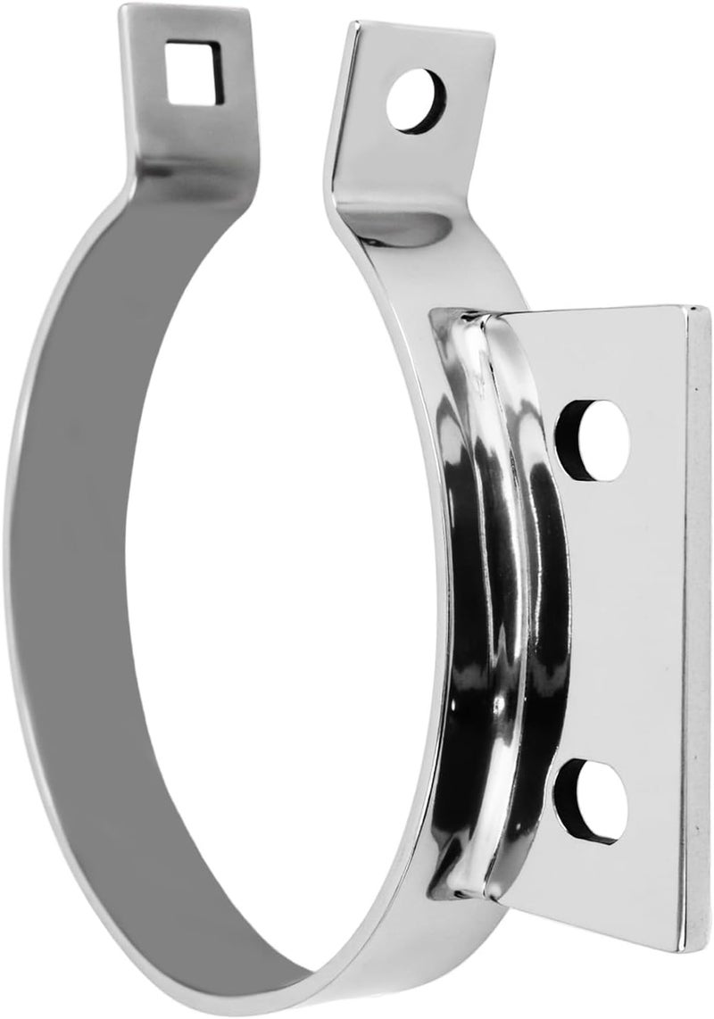 HUDEX 5" Exhaust Stack Mounting Bracket Kit - Compatible with Peterbilt 379 & 359 (1987-1993),Replace#10294,2pcs Chrome Clamp & Adjustment Bolt Included - Silver - Image 5